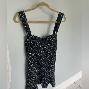 Black floral mini dress 😍